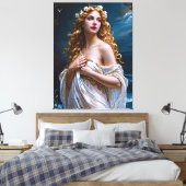 Aphrodite: Godin van Liefde en Licht Canvas Afdruk (Insitu (Slaapkamer))