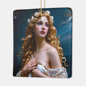 Aphrodite: Godin van Liefde en Licht Keramisch Ornament (Links)