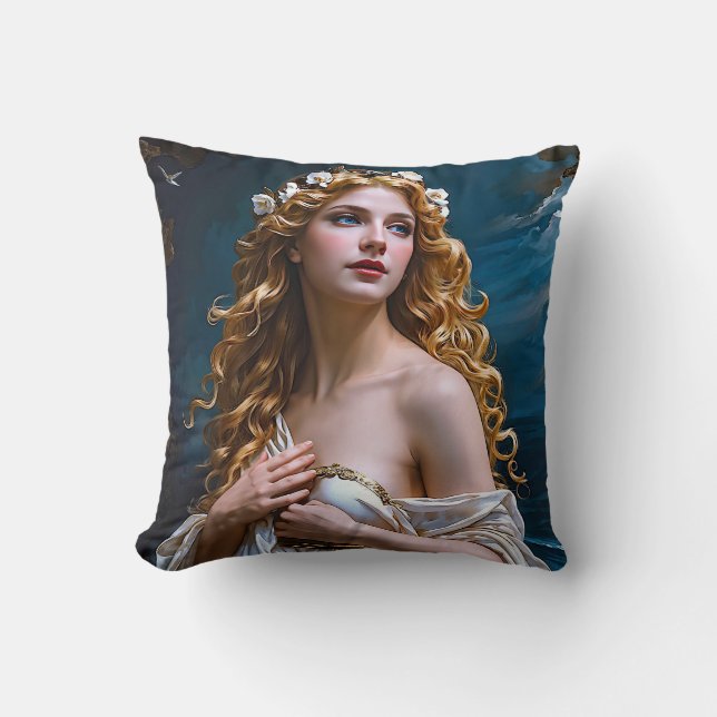 Aphrodite: Godin van Liefde en Licht Kussen (Voorkant)