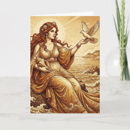 Aphrodite Greek Goddess Greeting Card Kaart