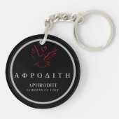 Aphrodite Greek Goddess of Love Dove Design Sleutelhanger (Achterkant)