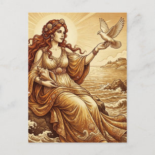 Aphrodite Griekse Godin Ansichtkaart Briefkaart