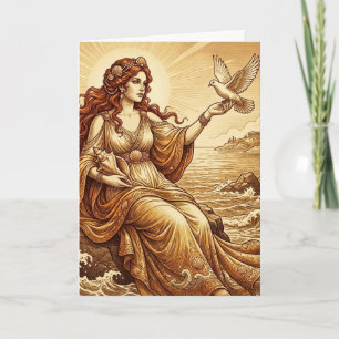 Aphrodite Griekse Godin Wenskaart Kaart