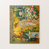 Aphrodite in Rose Garden with Fountain, Shell and  Legpuzzel (Verticaal)
