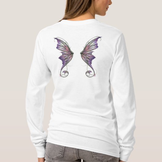 Aphrodite Lavender Fairy Wings T-shirt (Achterkant)