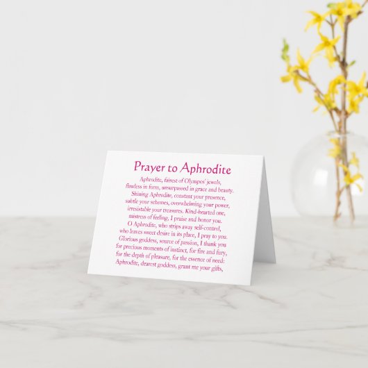 Aphrodite Notecard Kaart (Gele Bloem)