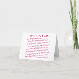 Aphrodite Notecard Kaart