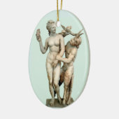 Aphrodite, Pan en Eros Keramisch Ornament (Links)