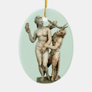 Aphrodite, Pan en Eros Keramisch Ornament