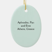 Aphrodite, Pan en Eros Keramisch Ornament (Achterkant)
