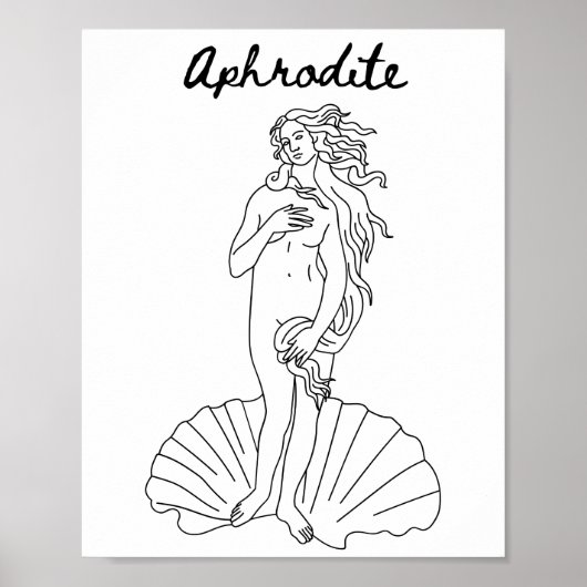 Aphrodite - Venus - Greek Goddess of Beauty Poster (Voorkant)