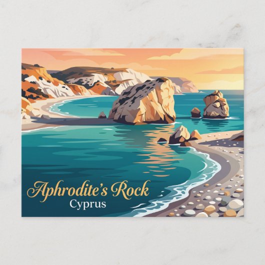 Aphrodite's Rots Cyprus Briefkaart (Voorkant)