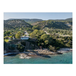 Aphrodite's verborgen strand Paphos, Cyprus Perfect Poster