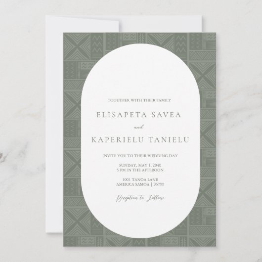 Apia bruiloft uitnodiging (Voorkant)