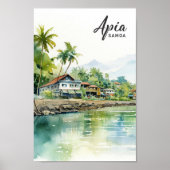 Apia Samoa Waterverf Schilderij Reizen Poster (Voorkant)
