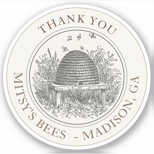 APIAIR DANK U MET SkepA Etiket Sticker (Voorkant)