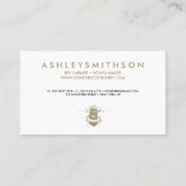 Apiarist Honey Gold Bumble Bee Visitekaartje (Achterkant)