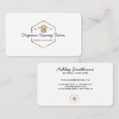 Apiarist Logo Gold Bumble Bee Honeycomb Visitekaartje (Voorkant / Achterkant)