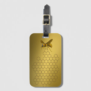 Apiarist van de honingbijenimker bagagelabel