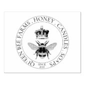 Apiary Bee en Crown Marketing Rubberstempel (Afrduk)