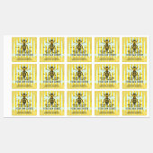 Apiary Bee Honey Jar Honeybee Striped Business Labels (Vel)