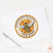 Apiary Bee's Wax Candle Label Honeycomb Sjabloon (Envelop)