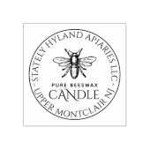 Apiary Beeswax Candle Stamp with Heraldic Bee Rubberstempel (Afrduk)
