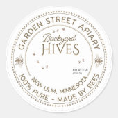 Apiary Benoals imker Ronde Sticker (Voorkant)