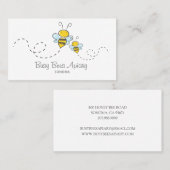 Apiary Boerderij van de imker Cute Honey Bees Visitekaartje (Voorkant / Achterkant)