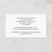 Apiary Busin waterverf Honey Bee Floral Visitekaartje (Achterkant)