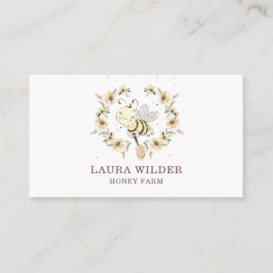Apiary Busin waterverf Honey Bee Floral Visitekaartje