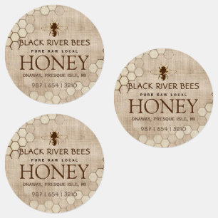 Apiary Business Patch met honingraat en bijenhonin Labels