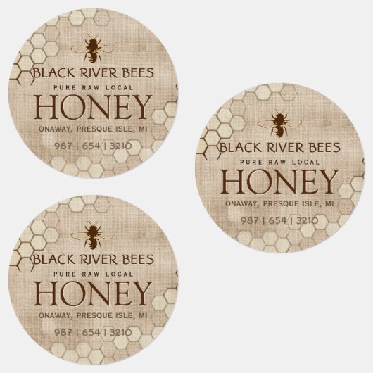 Apiary Business Patch met honingraat en bijenhonin Labels (Groep)