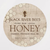 Apiary Business Patch met honingraat en bijenhonin Labels (Design 2)