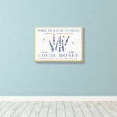 Apiary Farmer's Market Table Sign Lokale Honing Canvas Afdruk (Insitu (Houten vloer))