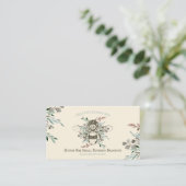 Apiary Floral Rustic Ivory Honey Bee Visitekaartje (Staand voorkant)