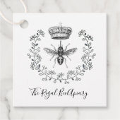 Apiary Honey Bee Crown Laurel Bijenhouder Bedankjes Labels (Voorkant)