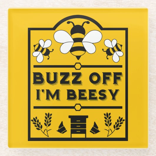 Apiary Honey Farmer Glazen Onderzetter (Voorkant)