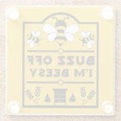 Apiary Honey Farmer Glazen Onderzetter (Achterkant)