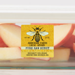 Apiary Honey Jar Bee Boerderij Honeybee en Honeyco Labels