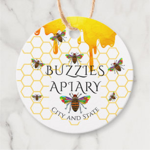 Apiary Honey Jar Classic Round Favor Tag Bedankjes Labels