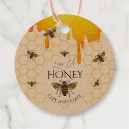 Apiary Honey Jar Classic Round Favor Tag Bedankjes Labels