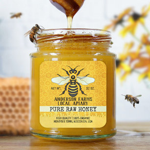 Apiary Honey Jar Labels   Honingbijen Honingraat