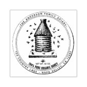 Apiary Honey over  bijenteelt Rubberstempel (Afrduk)