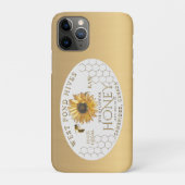Apiary Honey Sunflower Bee Gold Case-Mate iPhone Case (Achterkant)