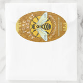 Apiary Honeybee Honey Jar Labels | Honeycomb Bee (Tas)