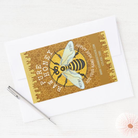 Apiary Honeybee Honey Jar Labels | Honingraat (Envelop)