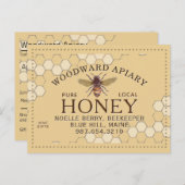Apiary Honeycomb Honeybee Yellow van de imker Briefkaart (Voorkant / Achterkant)