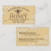 Apiary Honeycomb Honeybee Yellow van de imker Informatiekaartje (Voorkant / Achterkant)