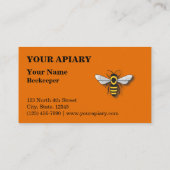 Apiary Honeycomb Sjabloon Visitekaartje (Achterkant)
